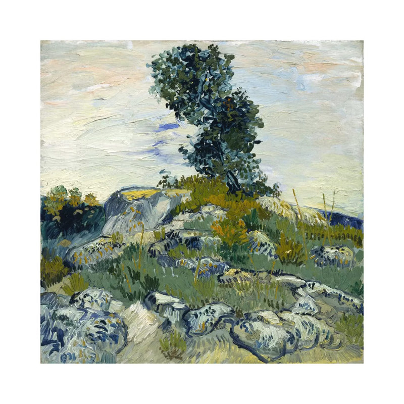 The Rocks by Vincent Van Gogh - Wrapped Canvas Gallery-Wrapped Canvas Giclée, 45.72 cm H x 45.72 cm W x 3.175 cm D