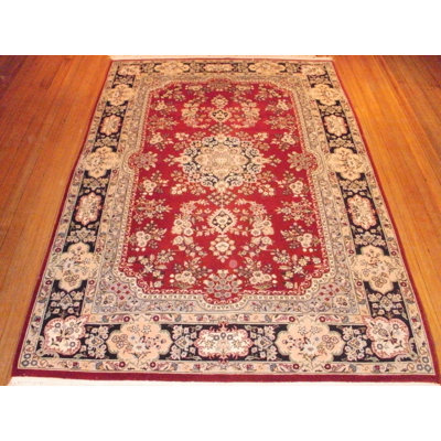 Burel One-of-a-Kind 4'7" X 7' Wool Area Rug in Red