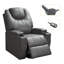 Fauteuil inclinable électrique en cuir Vegan-1331762259