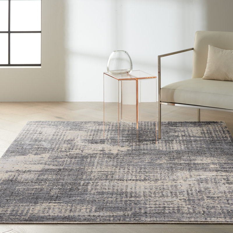 Tapis gris clair / gris foncé Rush, Rectangle 9 pi x 12 pi