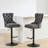 Aged And Retro PU Swivel Barstools With Adjustable Seat Height And Comfortable Tufted Backrests For Home Pub And Kitchen Island-743993366