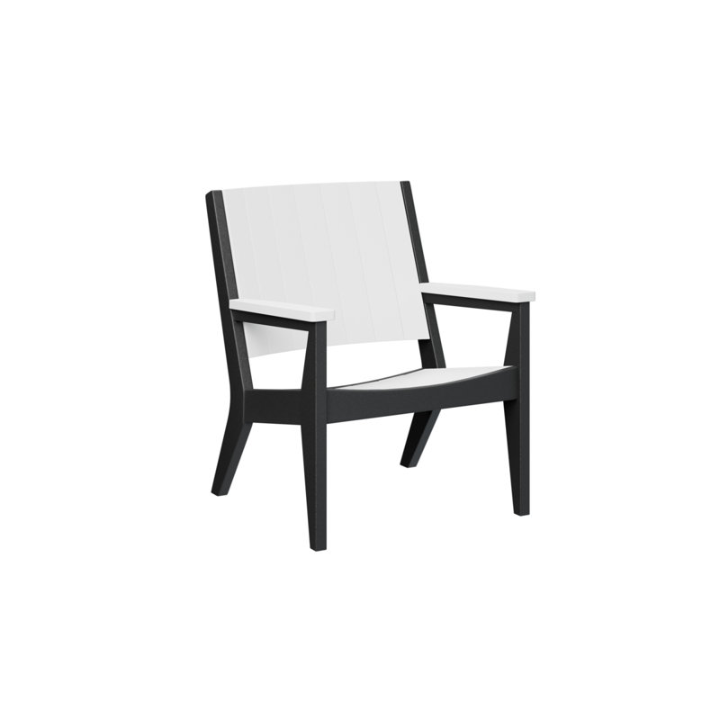 Outdoor Dining Armchair, White/Black