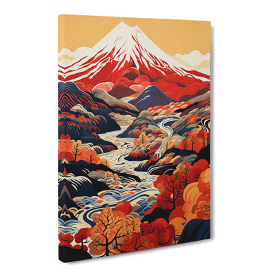 Japanese Mountains Constructivism - Print