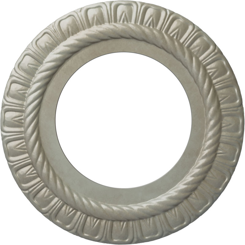 Médaillon de plafond Endurathane Claremont, DE 10 5/8 po x P 5 3/4 po x P 1/2 po (convient aux auvents jusqu'à 7 po), fini or irisé peint à la main