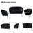 Hendrix Velvet Channel Tufted Living Room Set-81912063
