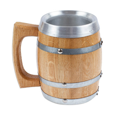 Jassidy 11oz. Handmade Oak Wood Beer Mug