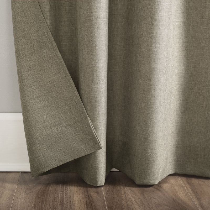Panneau de rideau simple semi-transparent en polyester - Basics by Wayfair ™, Orge, L 40 po x L 84 po