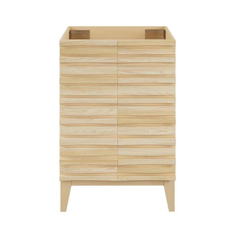 Meuble-lavabo blanc 24 po Cascade, Naturel