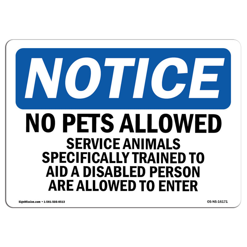 Plaque en aluminium 12 x 18 sans animaux de compagnie