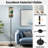  68.5" Standing Floor Lamp Beautiful seamless floral summer Dimmable Metal Pole Lamp with Linen Lampshade LED Bulb Included