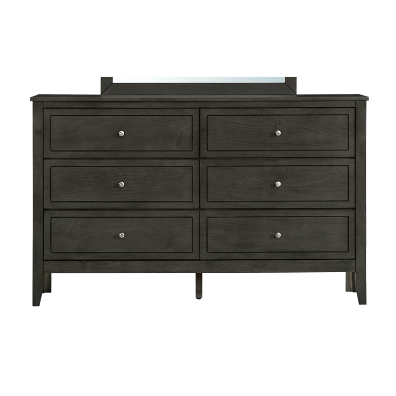 Daniel 6 Drawer Dresser -Gray, Gray