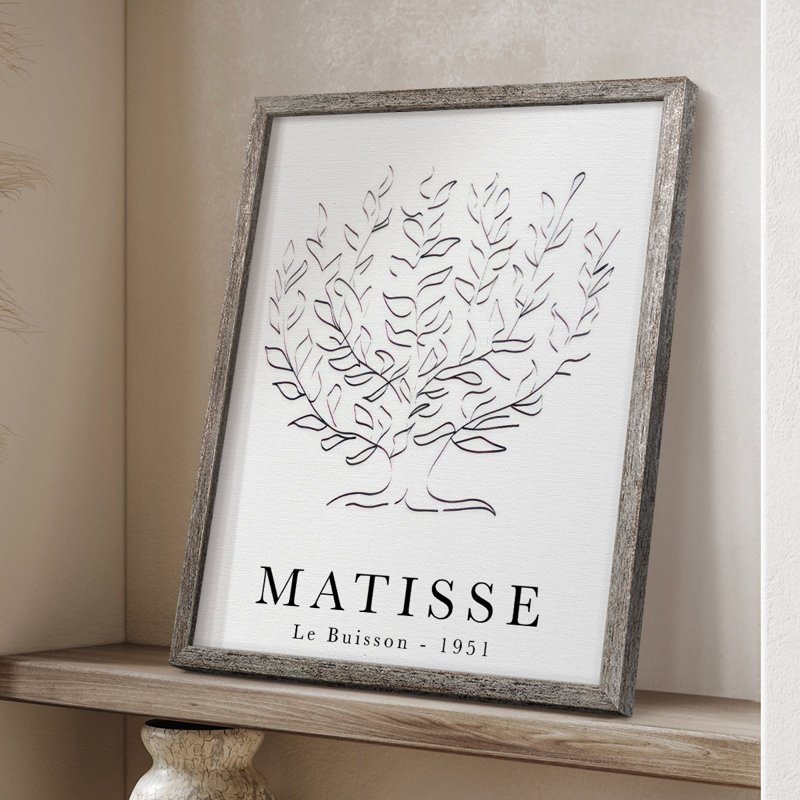 Matisse CL XXXV, reproduction d'art encadrée - bois massif, H 21 po x l 17 po