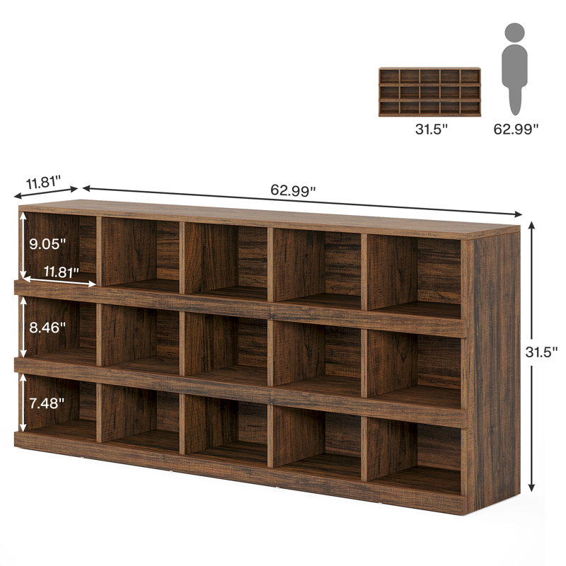 62.99" Long Console Table, Farmhouse Narrow Sofa Table Behind Couch