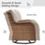 Ensemble de mobilier d'extérieur en osier 6 pièces Carolina avec canapé et fauteuil pivotant Carolina-110923193