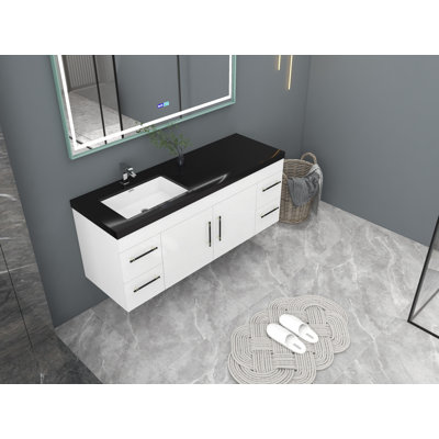 Ensemble de meuble-lavabo mural 60 po