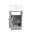 Meuble-lavabo de salle de bain avec lavabo gris de 20 po. Rangement et armoire d'armoire. Finition en céramique. Assemblage requis. Lavabo en céramique, gris. Étagère de rangement élégante. Fabrication de planches. Imperméable nécessaire-1786691223
