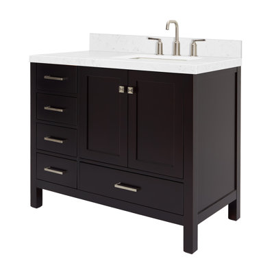  Meuble-lavabo simple 42,25 po avec plateau