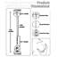 Ensemble de 2 luminaires suspendus Modern Crystal Moon