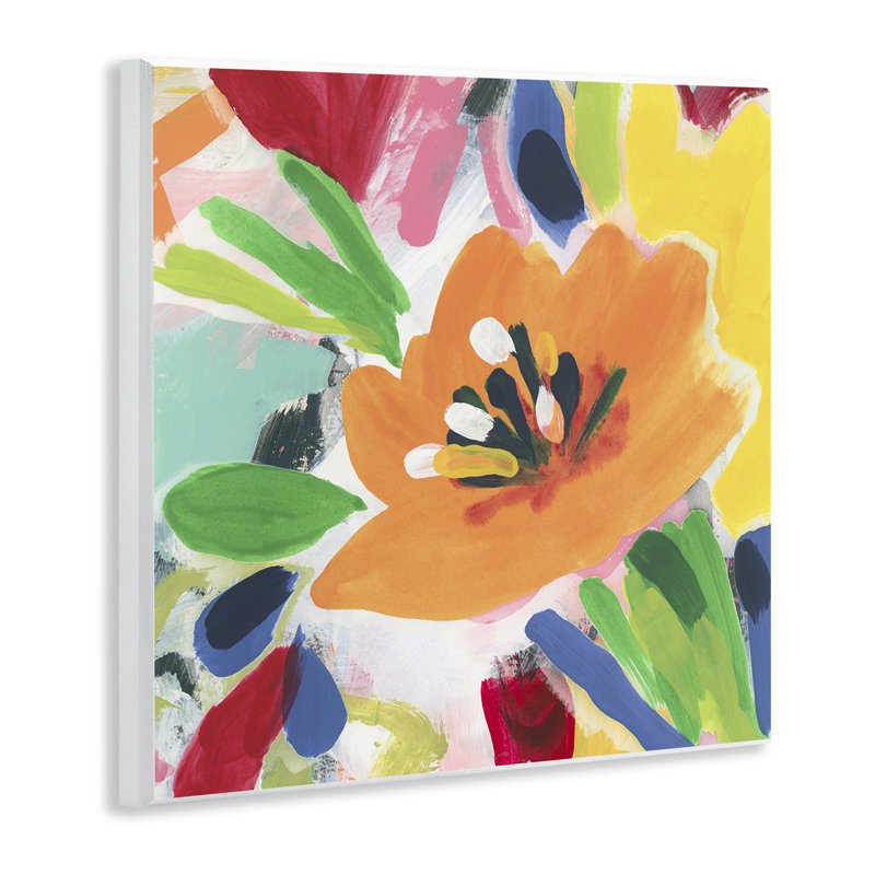 Plaque murale Vivid Orange Flower Impressions, design par June Erica Vess