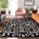 Premium Machine Washable Prisco Black Rug