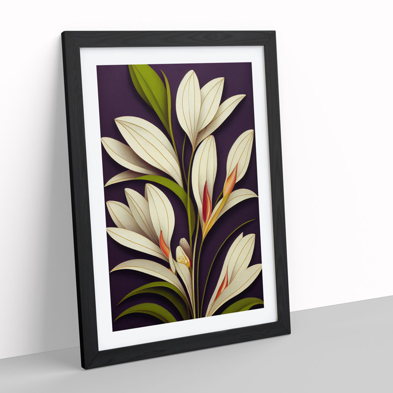 The Gorgeous Flower - Single Picture Frame Print, 64cm H x 46cm W x 2cm D, Black Framed
