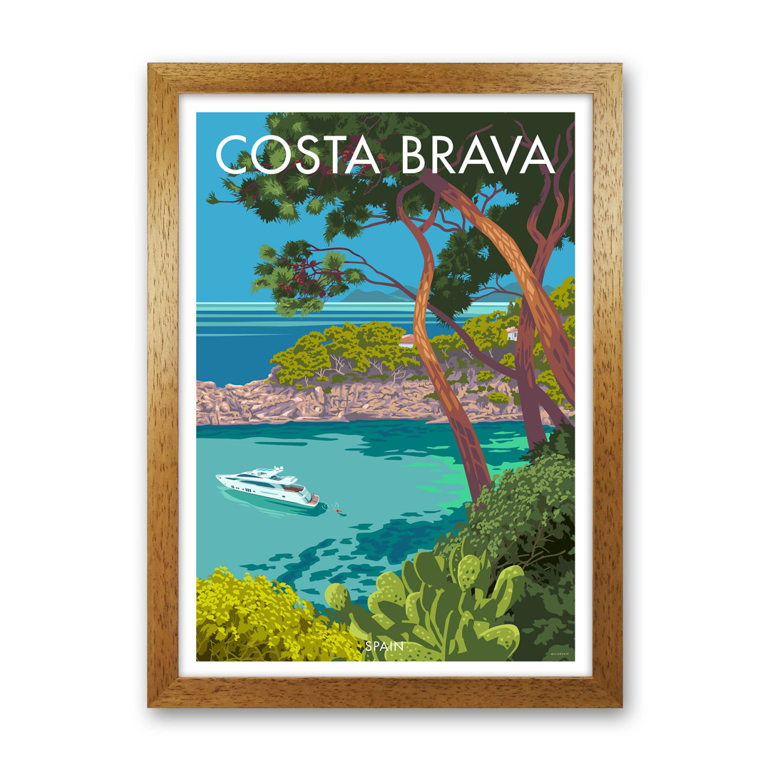 Costa Brava Travel Art Print By Stephen Millership A2 / Canvas