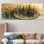 Forêt d'été sur la glissoire en bois III - Art mural forêt - ensemble de décorations murales traditionnelles