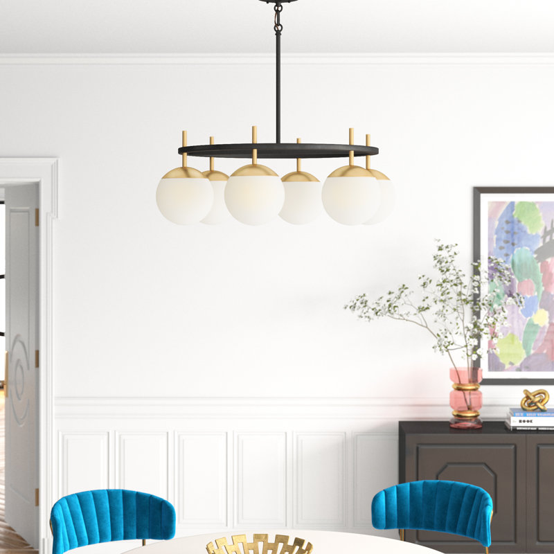 Vicky 6-Light Dimmable Wagon Wheel Chandelier