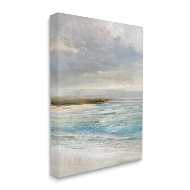 «Overcast Beach Scenery Wrarap Canvas» par Amber Sterling sur toile, H 30 po x l 24 po