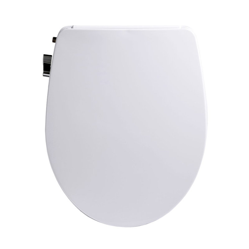 White Slim Zero Round Bidet Toilet Seat with Night Light