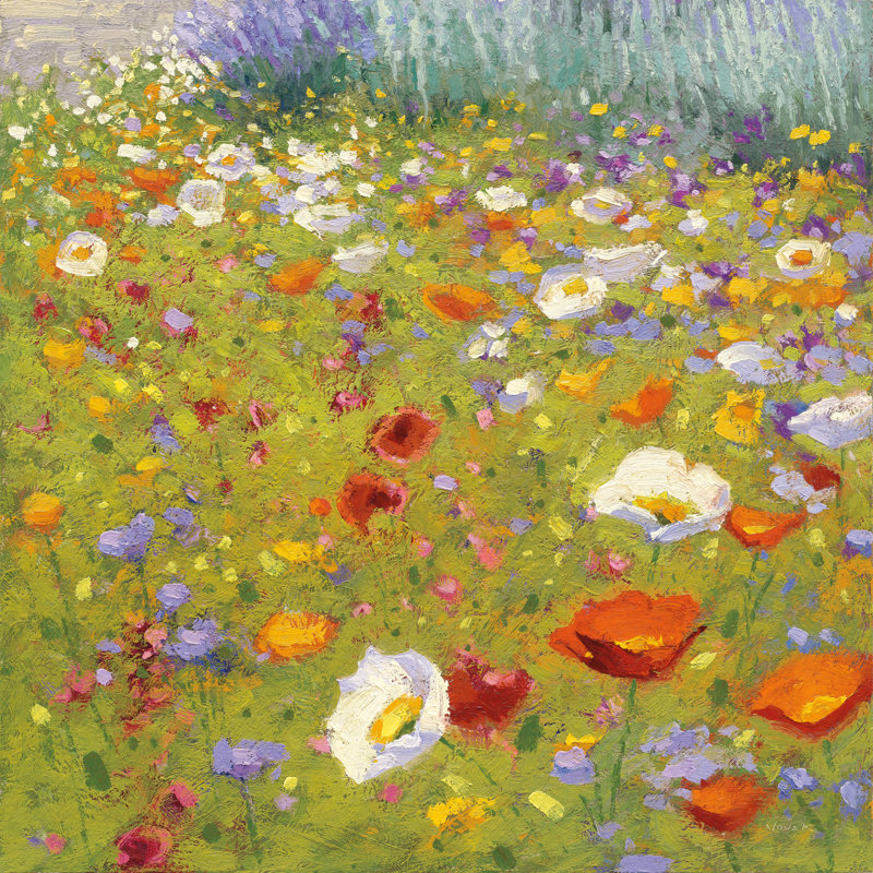 Champ de fleur II, H 30 po x l 30 po x P 1,25 po