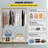 Zarmeen 47.2'' Rolling Industrial Pipe Clothing Rack
