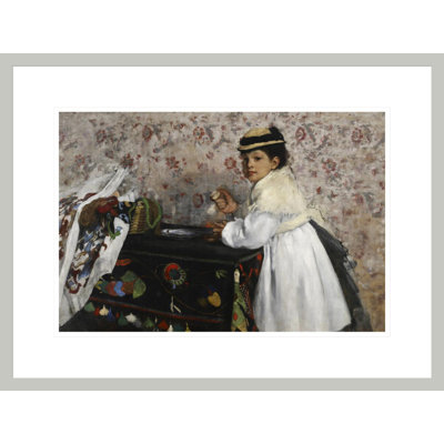Portrait de Mlle. Hortense Valpinçon par Edgar Degas, impression giclée encadrée