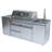 82-Inch 6-Burner 85000 BTU Deluxe Stainless Steel Gas Outdoor Kitchen Bar Barbecue Island Grill  + Rotisserie + Granite Countertops + Storage Cabinets & Drawers + Stainless Steel Sink/Faucet