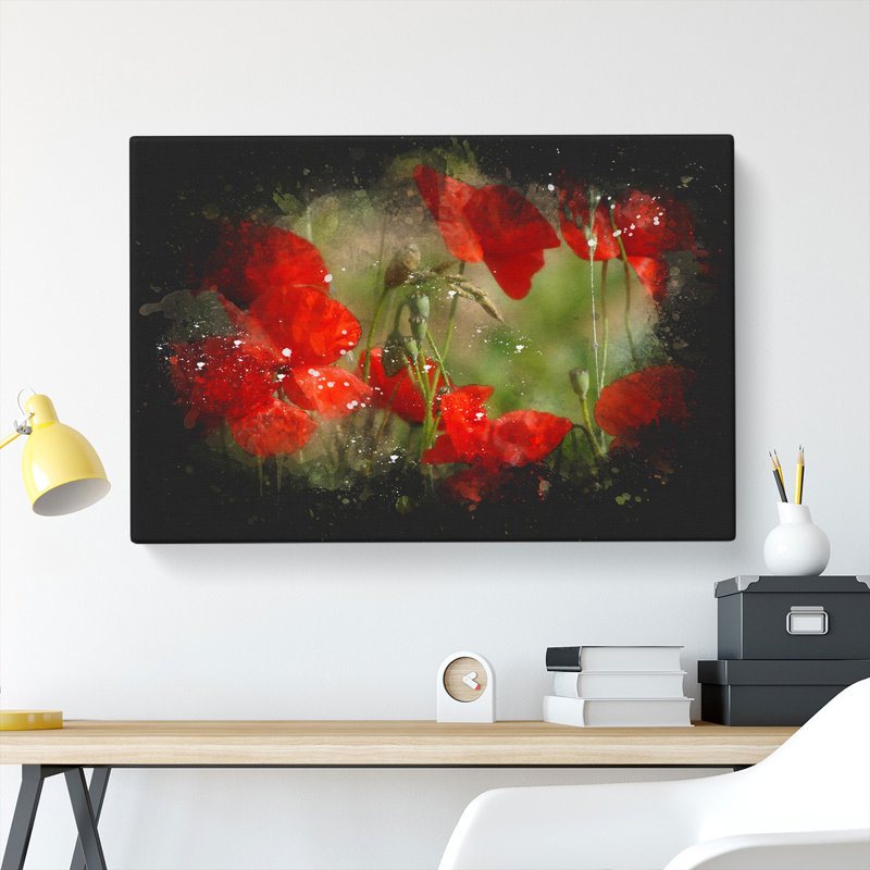 Field of Poppies Vol.7 - Wrapped Canvas, 40cm H x 60cm W x 3cm D