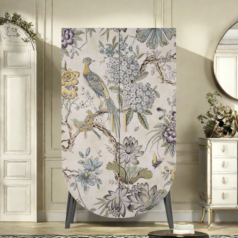 Armoire à double porte avec tablettes et tiroir, Noir/gris/blanc
