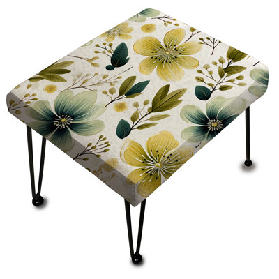 Villareal - Repose-pieds rectangulaire floral