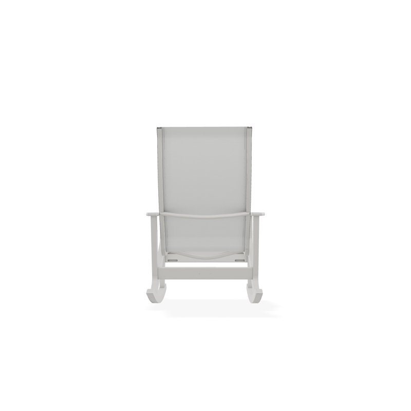 Wexler Polymer Outdoor Lounge Chair, Snow, White 6D Sunbrella®