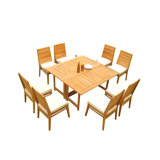 Outdoor 9 - Piece Teak Dining Set