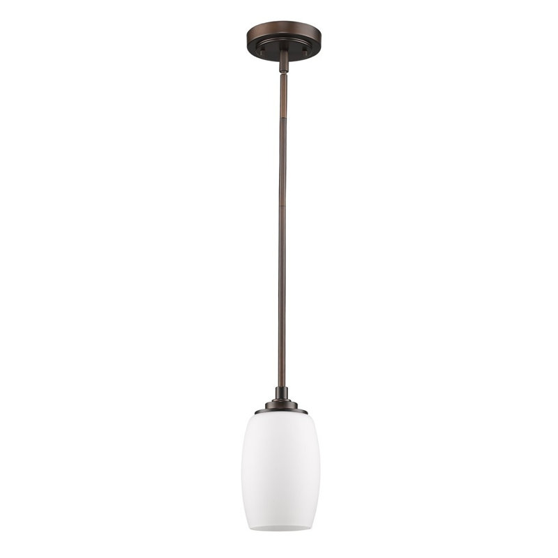 Vanfleet 1 - Light Brown Single Pendant, Oil Rubbed Bronze
