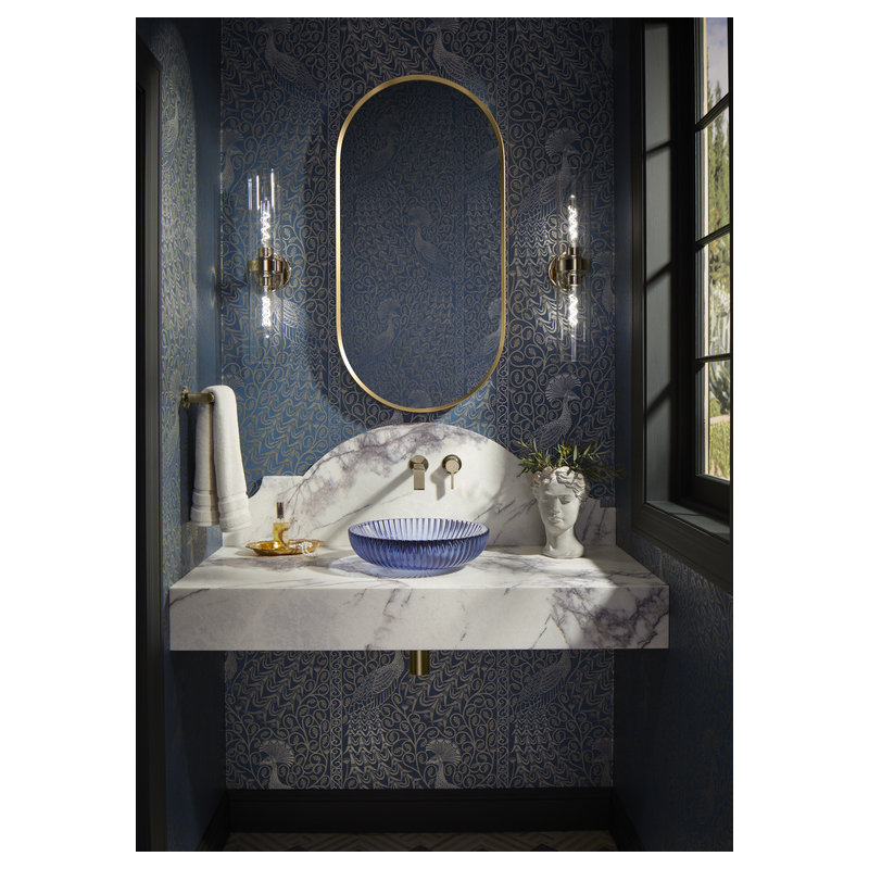 Verdera Capsule Framed Medicine Cabinet, Polished Chrome, 40" H x 20" W x 5.55" D