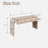 Minelba Farmhouse Console Table with Two Hidden Handle Drawers and Curved Edge