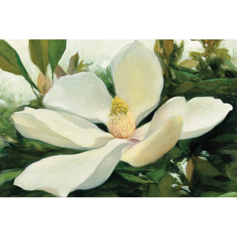 «Majestic Magnolia» par Julia Purinton, reproduction d'art sur toile tendue, H 32 po x l 48 po