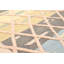 Tapis unique en laine noué à la main style Anatolian beige / gris / bleu années 2010 5 pi x 8 pi Phyllida