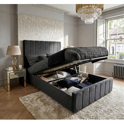 Upholstered Ottoman Storage Bed with Lift-Up Design