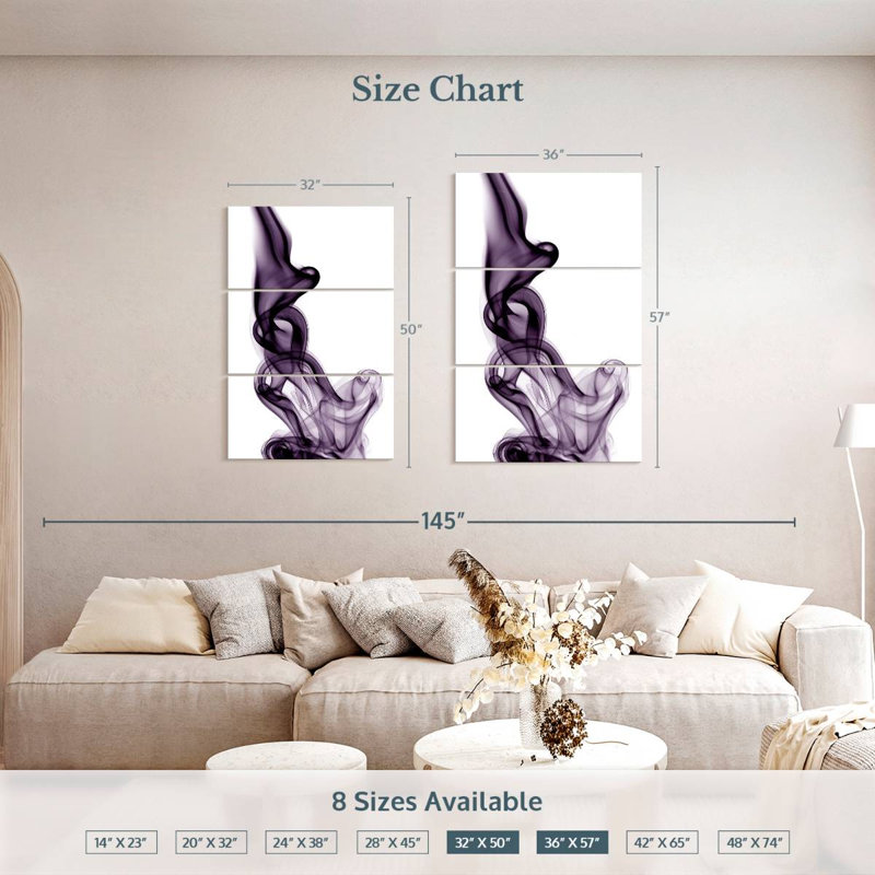 Avery Purple Smoke, 50" H x 32" W