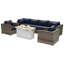 Ensemble de conversation pour 6 personnes avec foyer et coussins Sunbrella Lsi-380091816