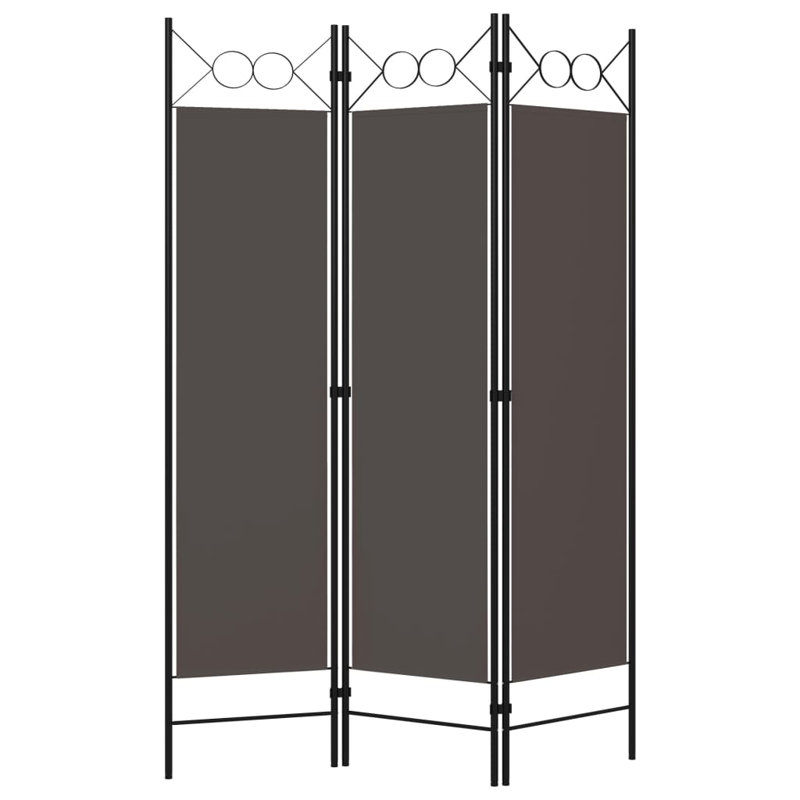 Tati 457.2cm H Folding Room Divider, Anthracite, 3