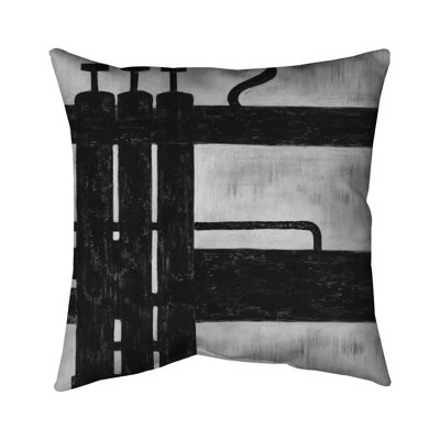 Trumpet pistons - 16"x16" Throw pillow cover - Poly twill - Print on demand