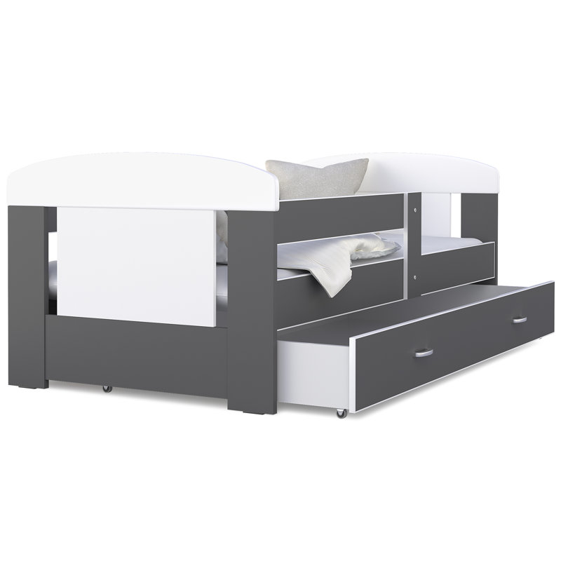 Pierre Cabin Bed with Storage Included, Grey, European Toddler (80 x 160cm)